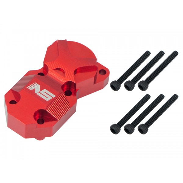 CNC Aluminum Diff Cover (RED) - AXIAL SCX24 / AX24