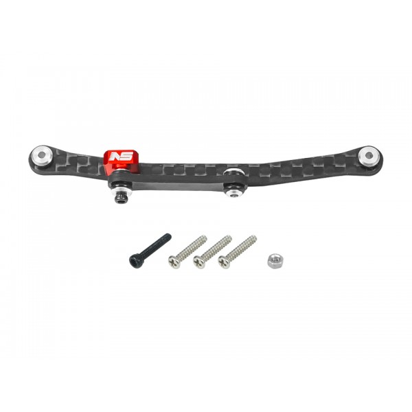 CNC Carbon Fiber Steering Links Set (RED) - AXIAL AX24