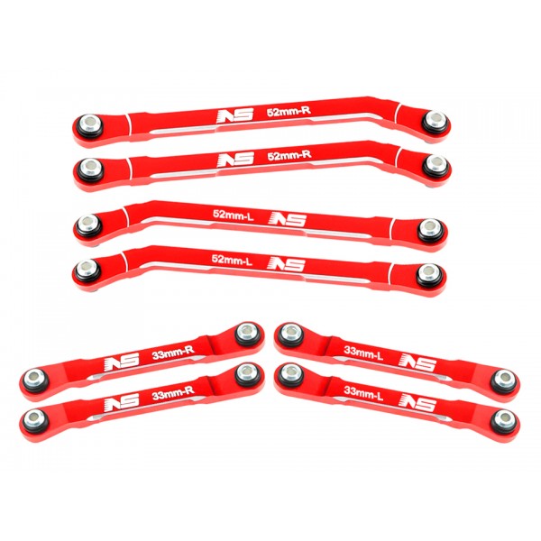 CNC 7075 Aluminum High Clearance Links Set (RED) - AXIAL AX24