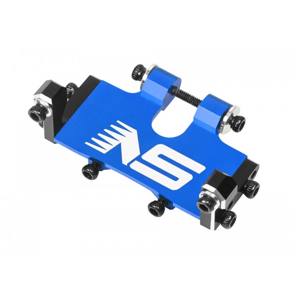 CNC Aluminum Steering Servo Mount (BLUE) - AXIAL AX24 / SCX24