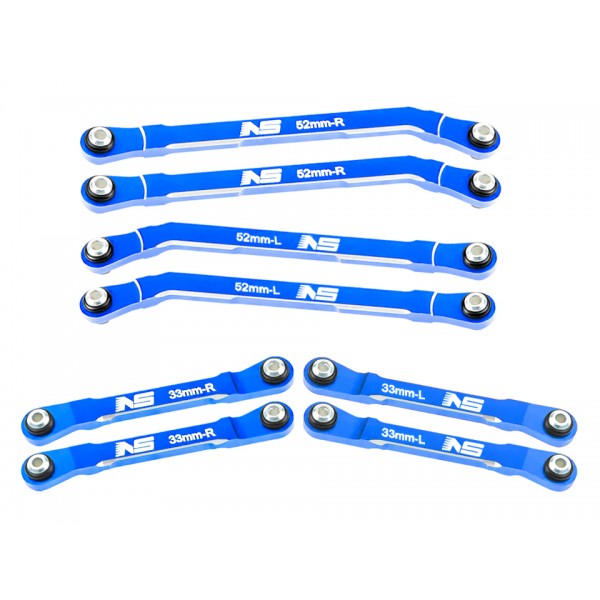 CNC 7075 Aluminum High Clearance Links Set (BLUE) - AXIAL AX24