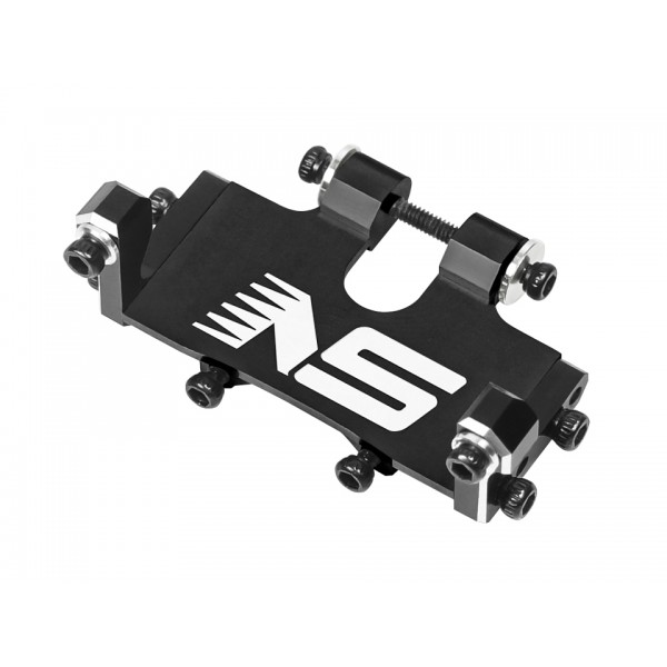 CNC Aluminum Steering Servo Mount (BLACK) - AXIAL AX24 / SCX24