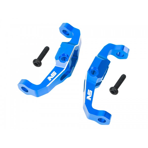 CNC 7075 Aluminum C-Hub Carrier Set (BLUE) - FMS FCX24