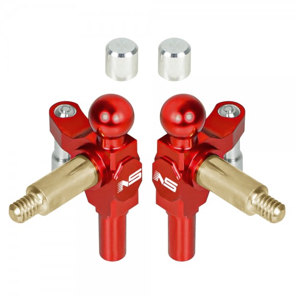 CNC Aluminum Steering Knuckle Set (RED) - Kyosho Mini-Z MR04