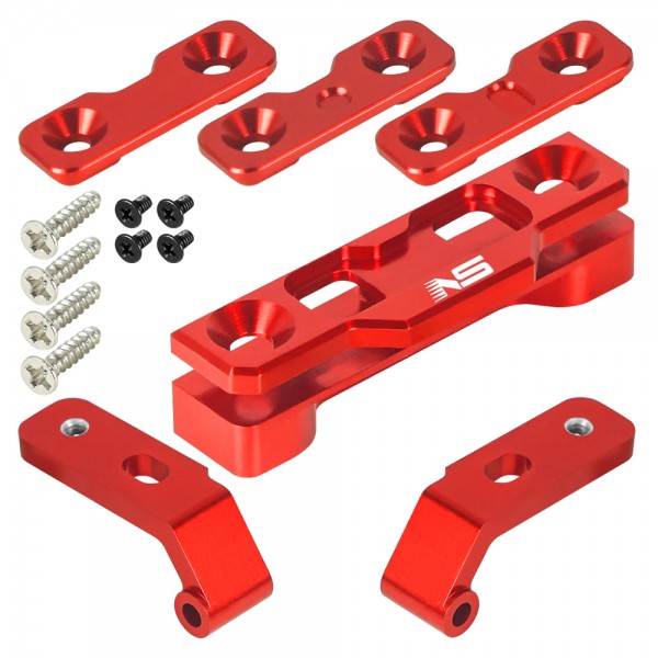 CNC Aluminum Front Upper Arm Mount (Camber 0,-1,-2)(RED) - Kyosho Mini-Z MR04 EVO 2
