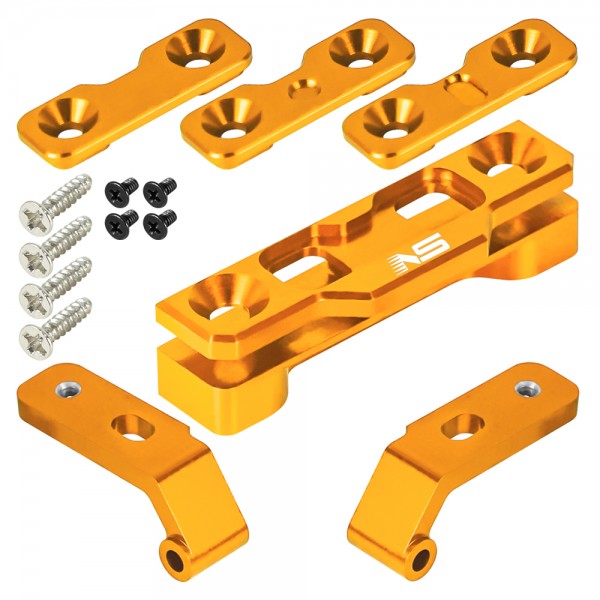 CNC Aluminum Front Upper Arm Mount (Camber 0,-1,-2)(GOLD) - Kyosho Mini-Z MR04 EVO 2