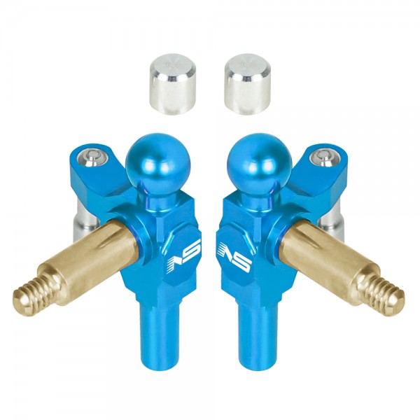 CNC Aluminum Steering Knuckle Set (BLUE) - Kyosho Mini-Z MR04