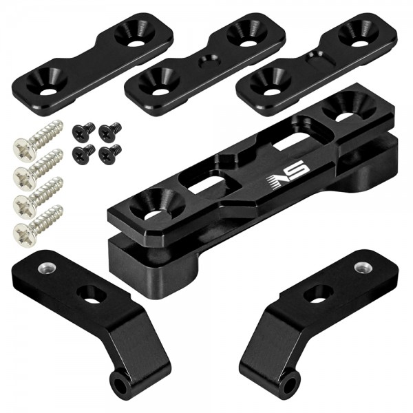 CNC Aluminum Front Upper Arm Mount (Camber 0,-1,-2)(BLACK) - Kyosho Mini-Z MR04 EVO 2