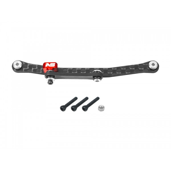 CNC Carbon Fiber Steering Links Set (RED) - AXIAL SCX24