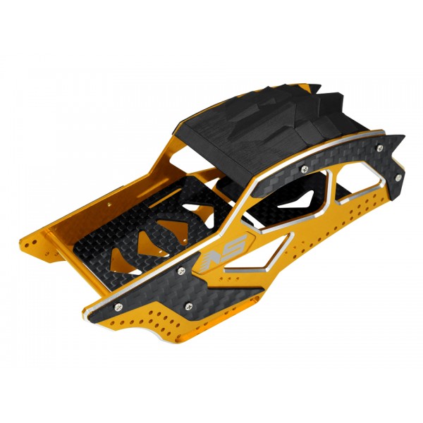 Aluminum/Carbon Fiber Conversion Chassis Kit (GOLD) - AXIAL SCX24