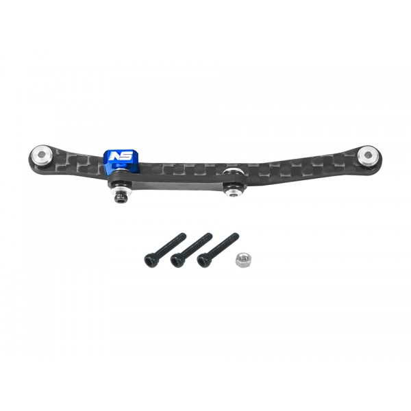 CNC Carbon Fiber Steering Links Set (BLUE) - AXIAL SCX24