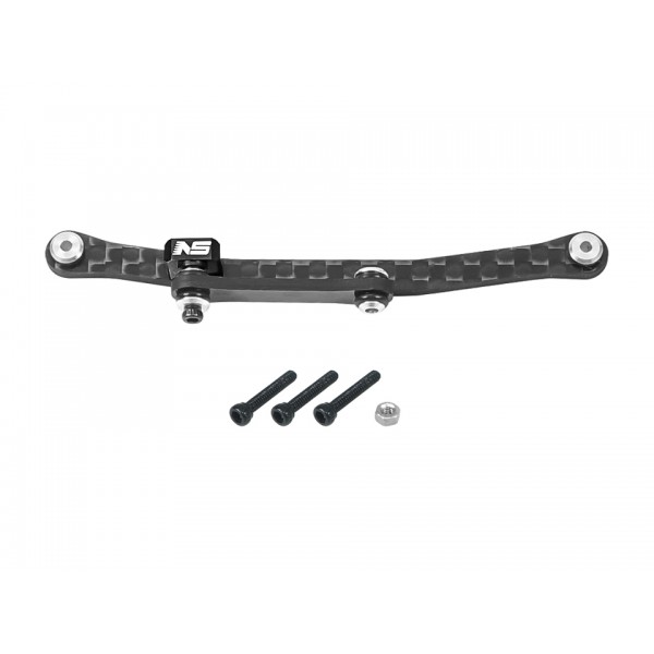 CNC Carbon Fiber Steering Links Set (BLACK) - AXIAL SCX24